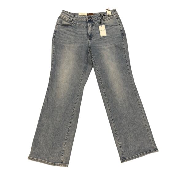 Judy Blue Denim - Judy Blue Women's Plus 16W NWT High Waist Retro Wide Fit Medium Wash Jeans